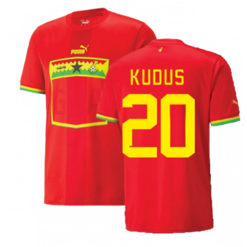 Fotballdrakt Herre Ghana Mohammed Kudus #20 Bortedrakt VM 2022 Kortermet
